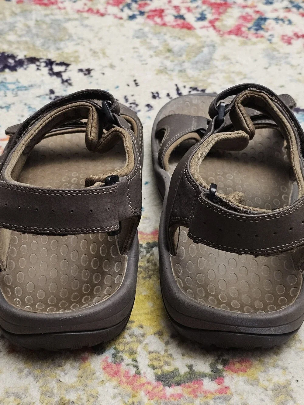 Vionic Mick Men's Size 14 Brown Hiking Sandals Adjustable Comfort Support Shoes